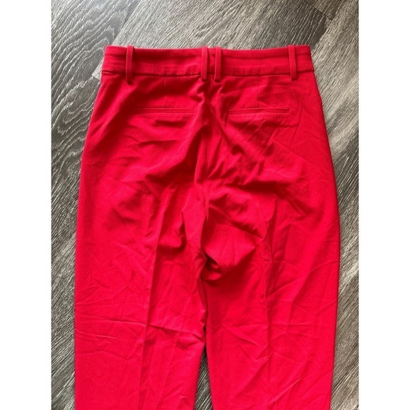 NWT J.Crew Tapered Straight Leg Trouser Pant Red Size 2 - Picture 3 of 7
